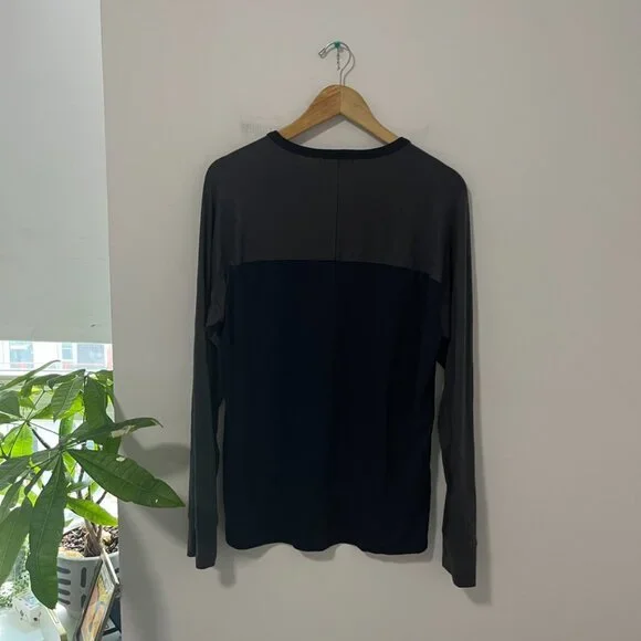 Theory Men's Blue & Gray Long Sleeve Top Size Medium - Picture 5 of 5